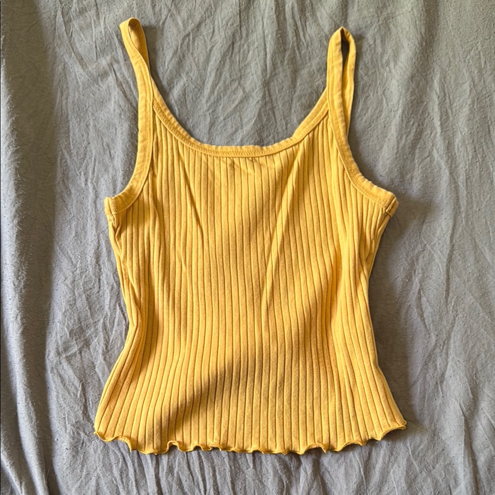 Old Navy Yellow Ribbed Fitted Camisole